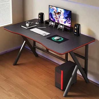 Стол TECHNO 100 компьютерный игровой, черный, 100х60 см