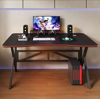 Стол TECHNO 100 компьютерный игровой, черный, 100х60 см